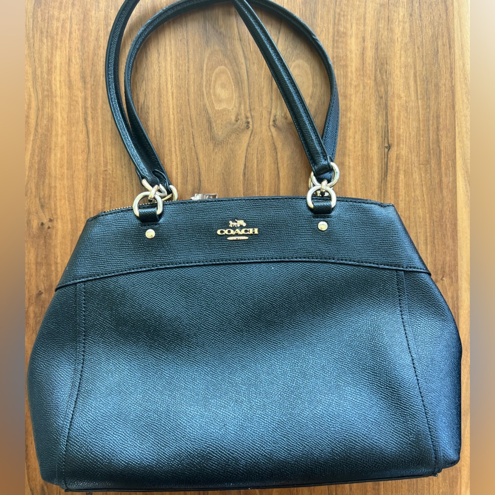 Coach Black Carryall Crossgrain Leather handbag